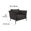 Contemporary Chair is 28 inches tall
